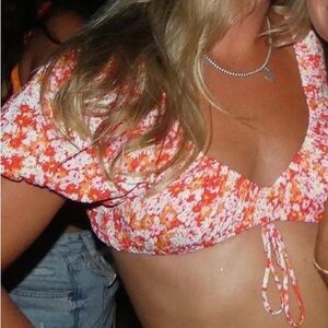 Sky to moon cropped puff sleeve top